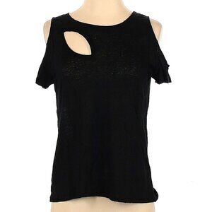 Generation Love 100% Linen Tee Cold Shoulder Cut Outs T-Shirt XS EUC